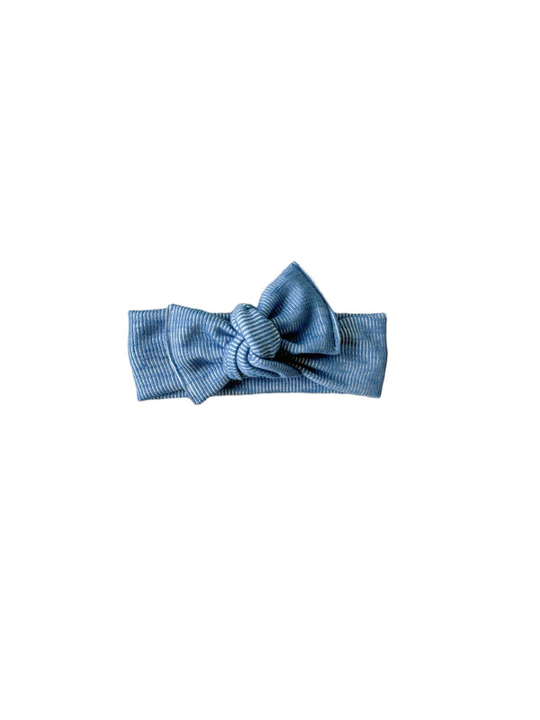 navy-blue-ribbed-tie-on-headwrap Boosh Baby - Sophia's Style-1